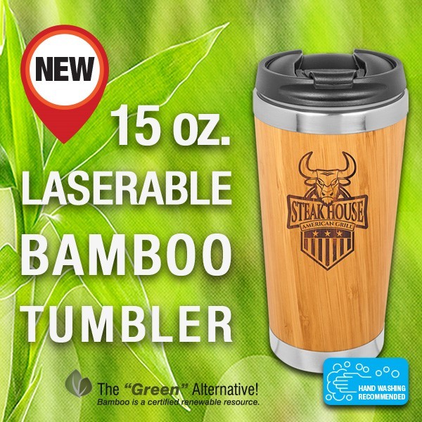 Laserable Bamboo Tumbler