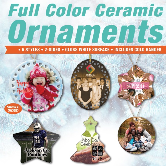 Full Color Ceramic Ornaments